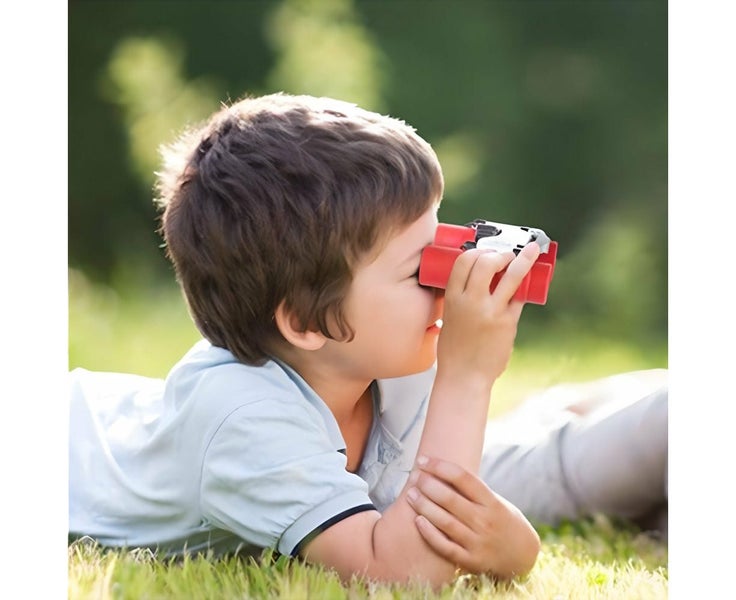 8x21 High Resolution Children's Mini Optical Binoculars - Pink Carousel 2
