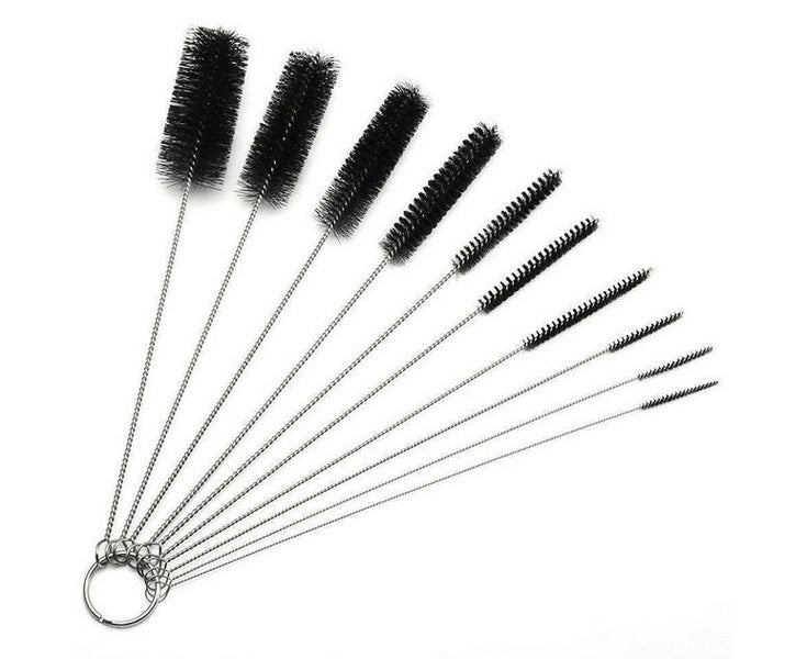 10 Pieces Drinking Straw Cleaning Brush Straw Cleaner Straw Brush Pipe, Black Carousel 1