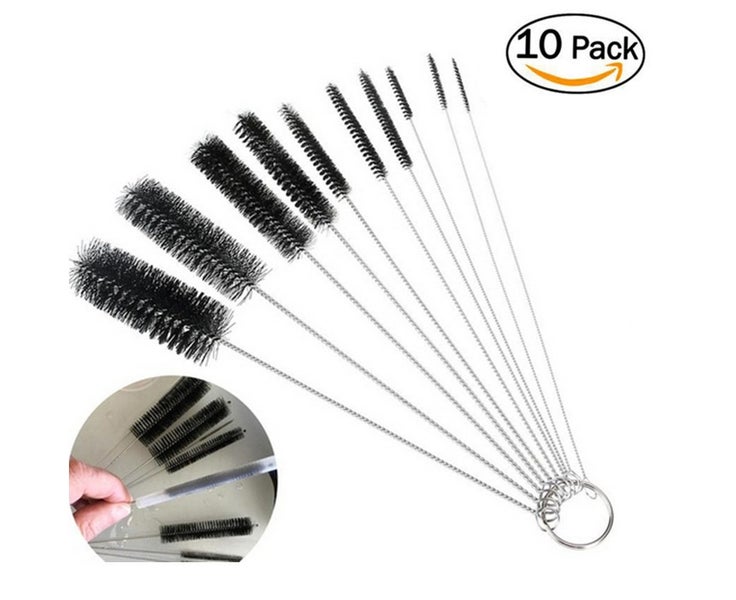 10 Pieces Drinking Straw Cleaning Brush Straw Cleaner Straw Brush Pipe, Black Carousel 2