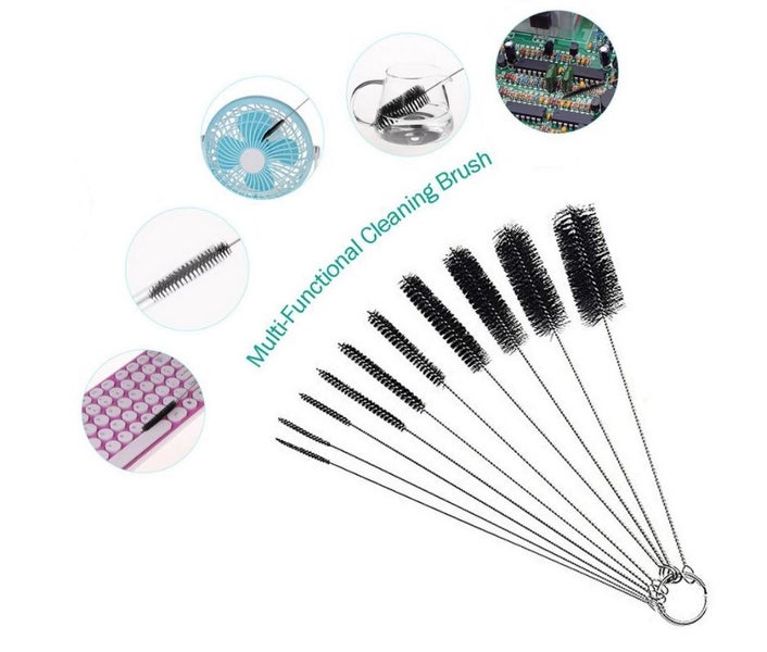 10 Pieces Drinking Straw Cleaning Brush Straw Cleaner Straw Brush Pipe, Black Carousel 3