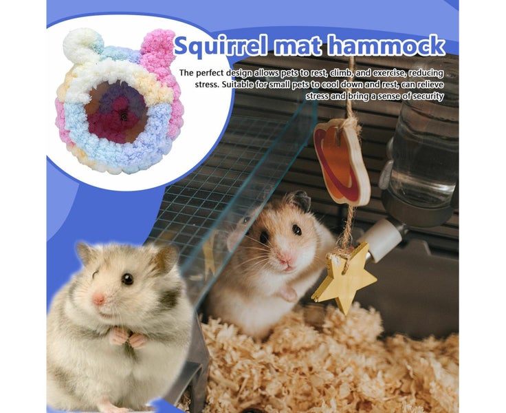 Small Guinea Pig Bed Hamster Warm Bed Guinea Pig Cave Hideout Cute Plush Cave Carousel 3