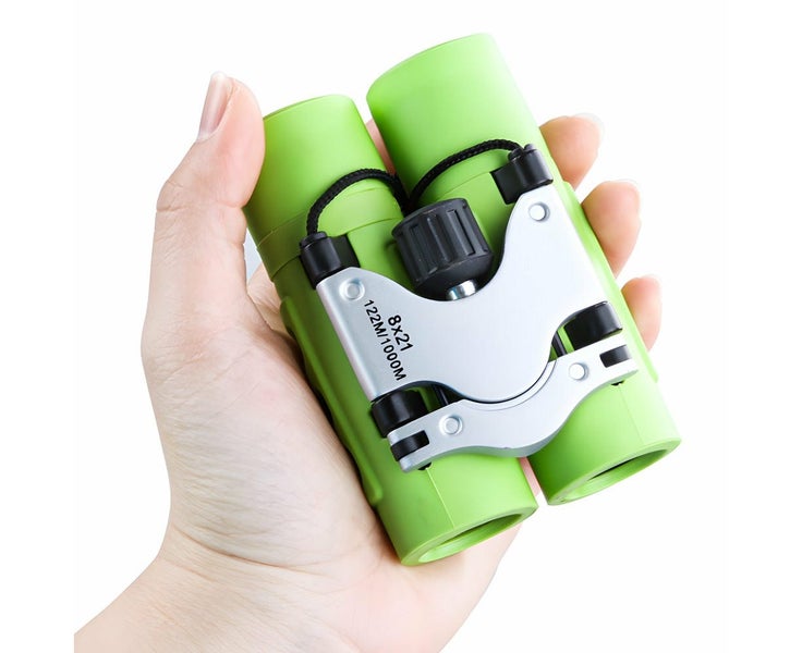 8 x 21 High Resolution Children's Mini Optical Binoculars - Green Carousel 7