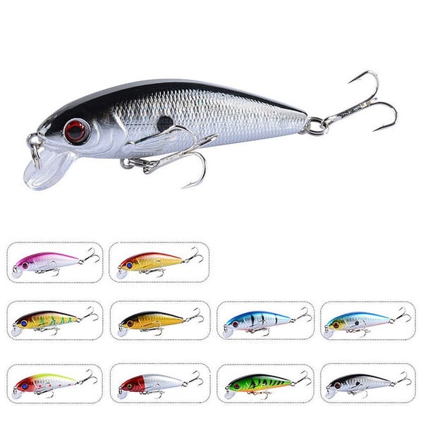 10pcs Floating Artificial Fishing Lure Bait Set with Box Carousel 2