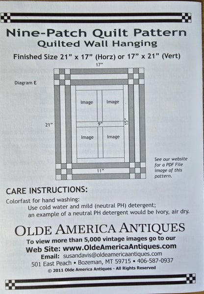 Quilted Wall Hanging Kit. Chickens - set 3. Quilt blocks -4"x6" Carousel 4