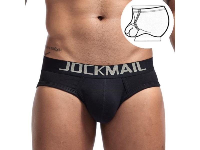 JOCKMAIL Solid Color Cotton Men Underpants Premium Hanging Ring JJ Boxer Briefs Carousel 1