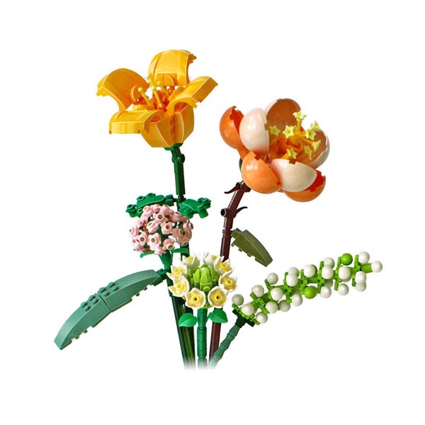 Flower Bouquet Building Blocks Set Artificial Mini Bricks Toys Creative Gifts Ho Carousel 2