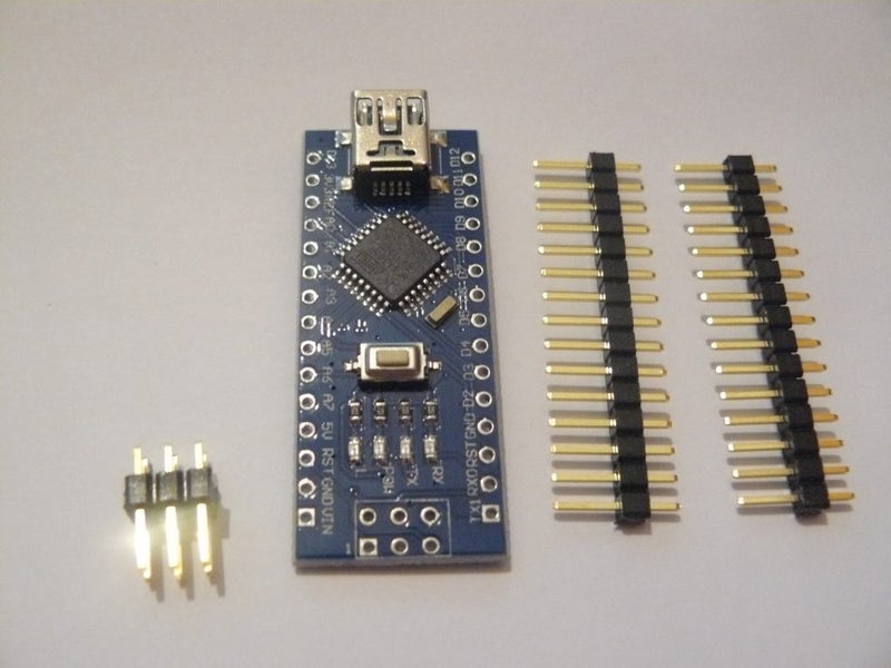 Arduino Nano Compatible, USB Built In (CH340), Blue, Mini USB Carousel 1