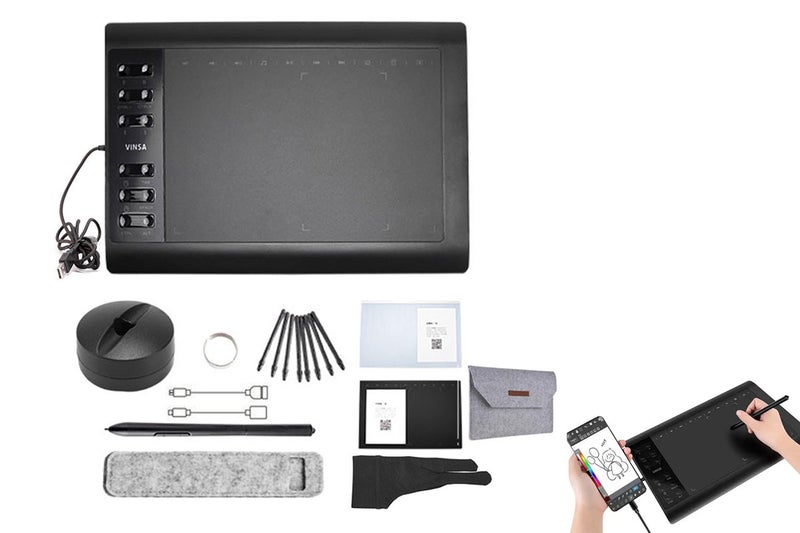 Digital Graphic Drawing Tablet 1060 Plus with Stylus Portable Computer Graphic T Carousel 1
