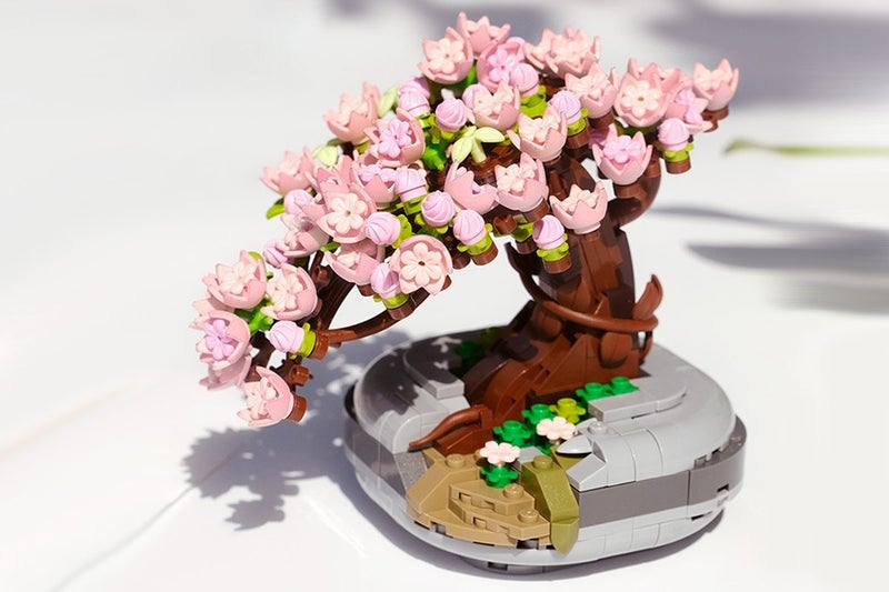 Mini Flower Succulent Bonsai Building Block Set-Pink Carousel 2