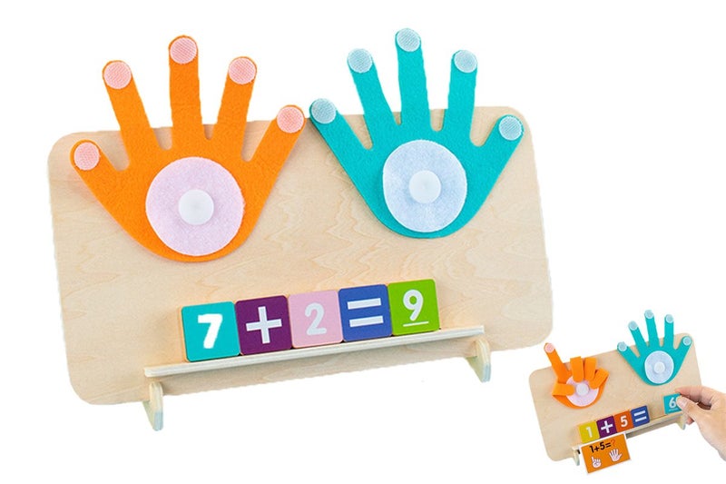 Wooden Educational Math Manipulatives Montessori Toys For Kids Math Game Number Carousel 1