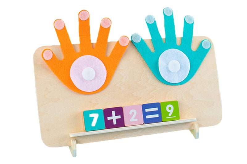 Wooden Educational Math Manipulatives Montessori Toys For Kids Math Game Number Carousel 10