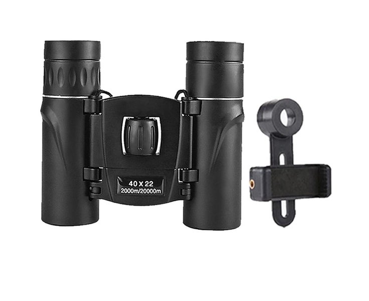 40x22 HD Portable Binoculars Telescope with Phone Mount Adapter Carousel 7