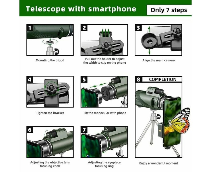 12X50 Monocular Telescope High Definition Portable Monocular Telescope Carousel 2