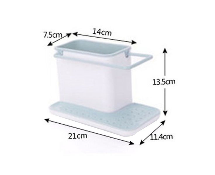 Kitchen Sink Caddy Organizer, Sponge Holder for Sink - Grey Carousel 5