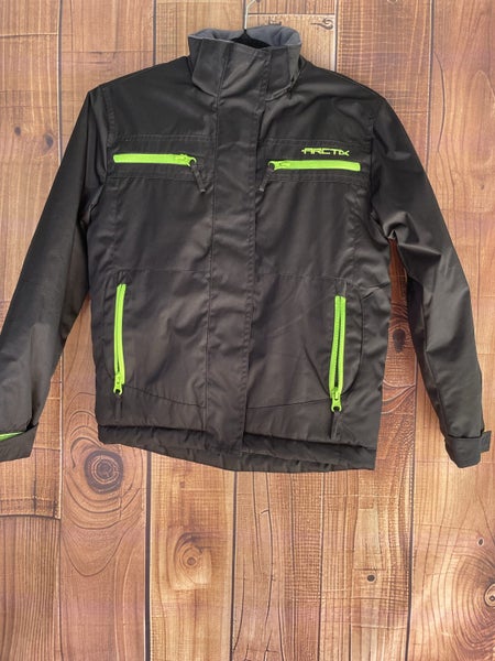 Arctix Black/ Neon Green Puffer Jacket with Hood - XS Youth Carousel 1