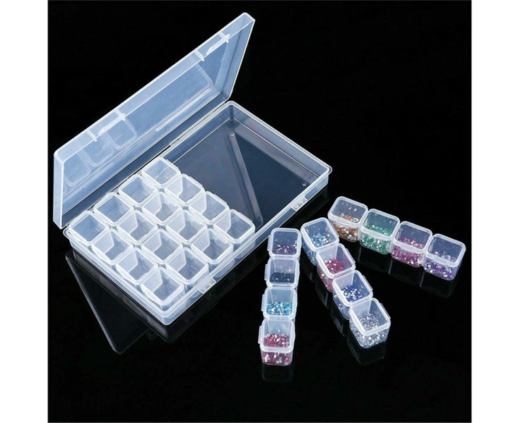 Grids Compartment Storage Box Container Jewellery Craft Organiser Case Carousel 4