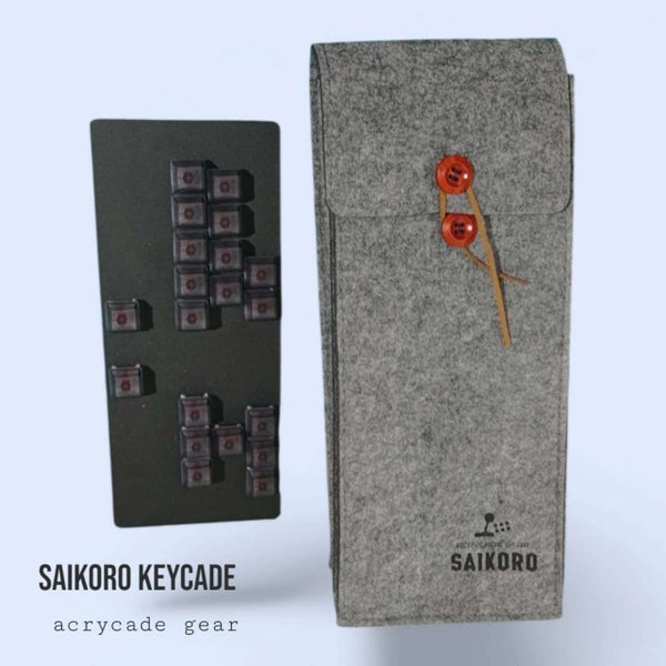 Keycade fIghting Pad, Saikoro Slim, with sleeves bad and free engraving keychain Carousel 1