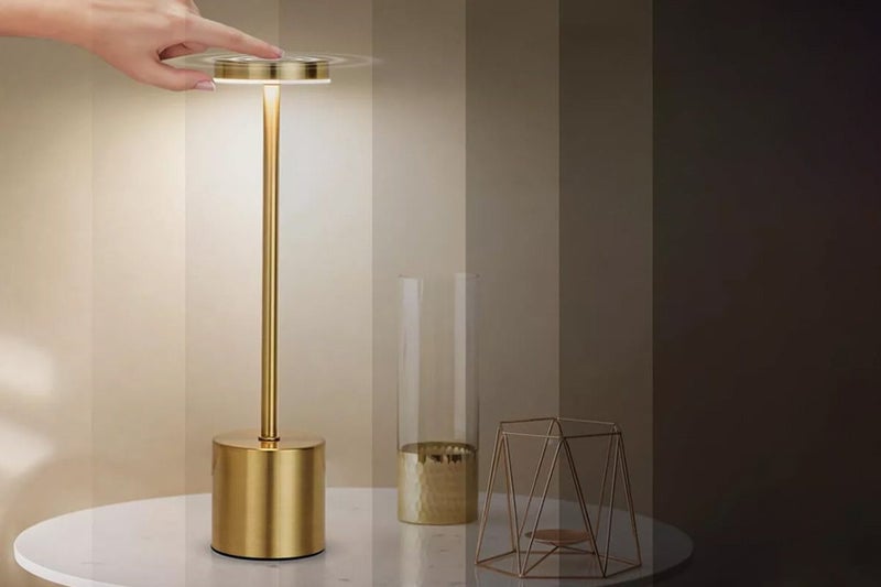 Cordless Table Lamp Portable Touch Sensor LED Desk Lamp Beside Night Light-Golde Carousel 2