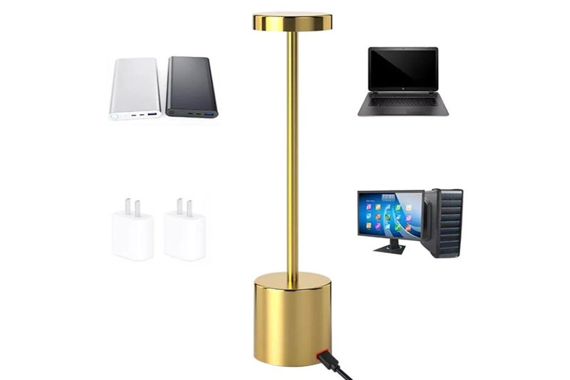 Cordless Table Lamp Portable Touch Sensor LED Desk Lamp Beside Night Light-Golde Carousel 4