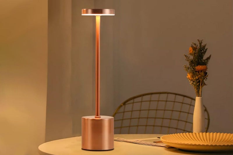 Cordless Table Lamp Portable Touch Sensor LED Desk Lamp Beside Night Light-Wine Carousel 2