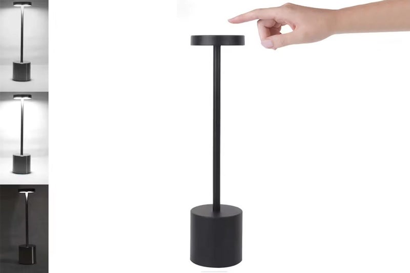 Cordless Table Lamp Portable Touch Sensor LED Desk Lamp Beside Night Light-Black Carousel 3