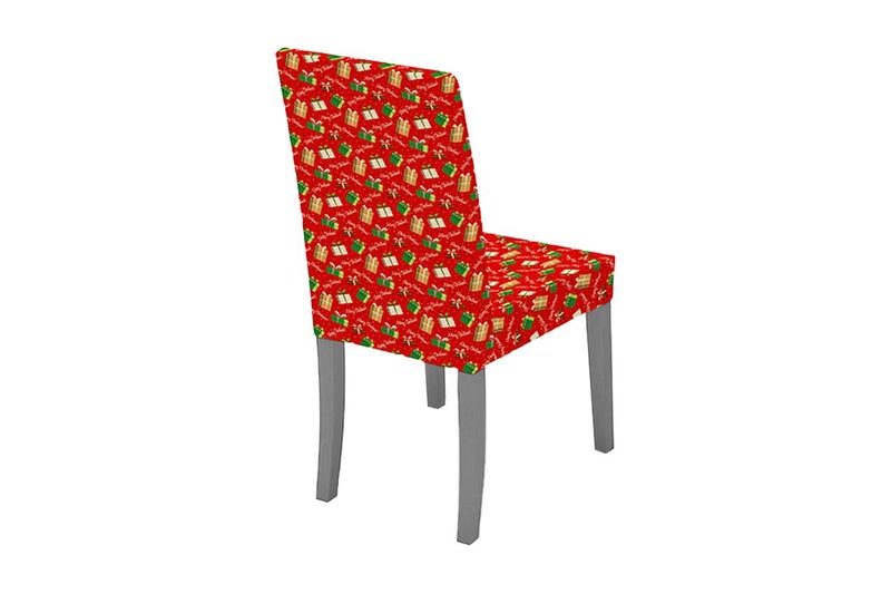 Christmas Chair Cover Xmas Santa Chair Slipcover Creative Pattern Dining Chair C Carousel 1