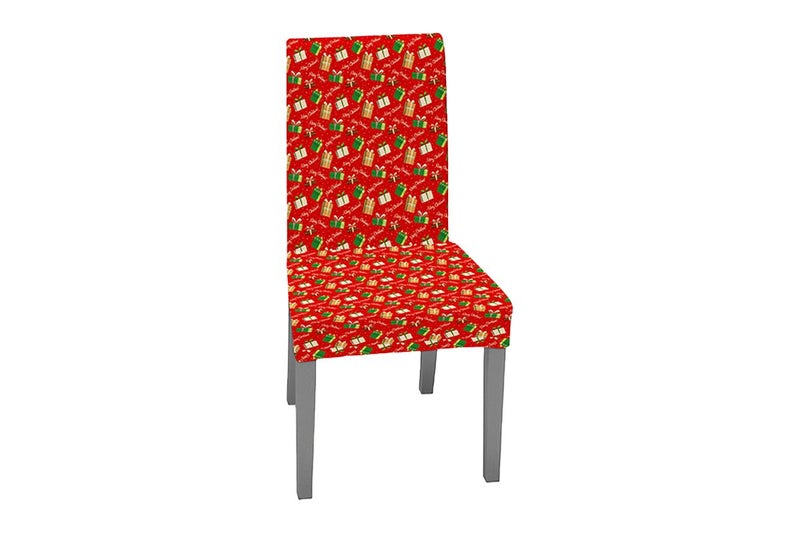 Christmas Chair Cover Xmas Santa Chair Slipcover Creative Pattern Dining Chair C Carousel 2