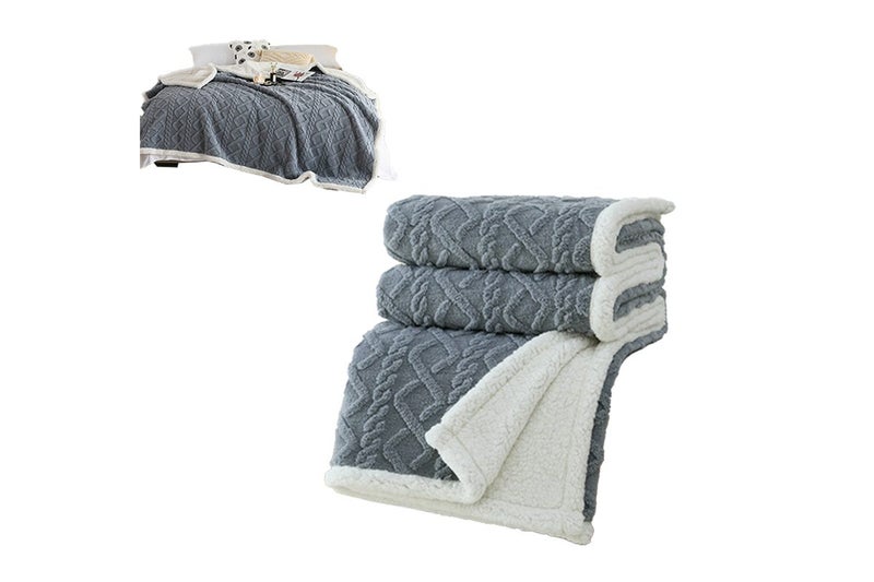 Soft Faux Fur Throw Blanket for Couch Comfy Fleece Furry Reversible Thick Warm-G Carousel 1