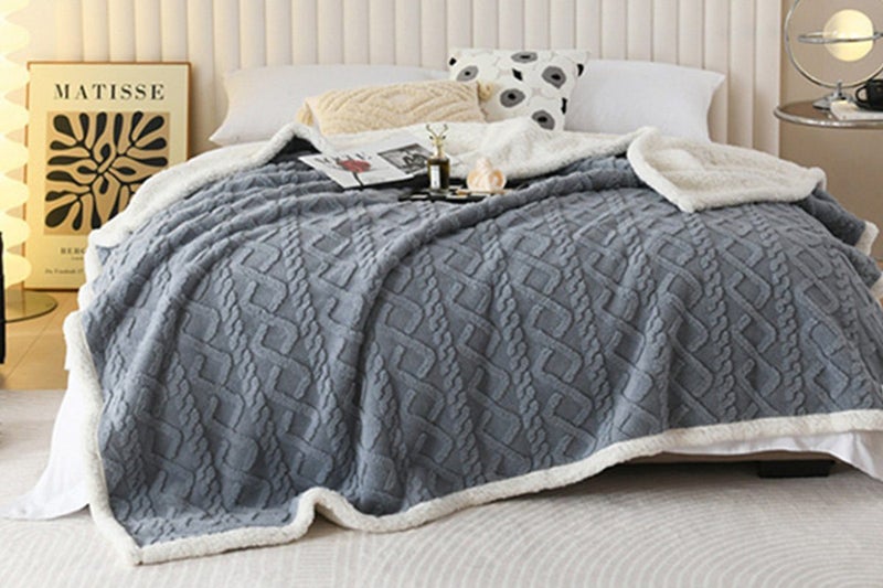 Soft Faux Fur Throw Blanket for Couch Comfy Fleece Furry Reversible Thick Warm-G Carousel 4