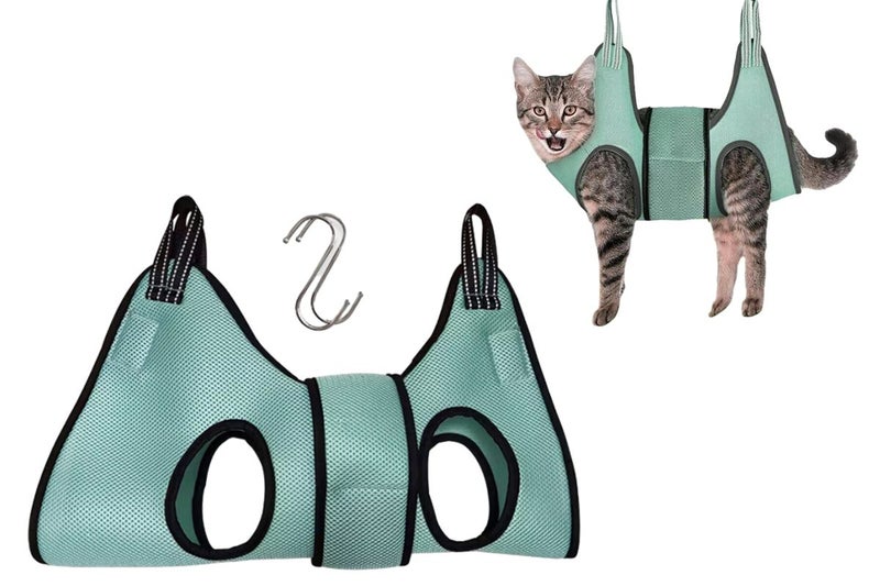 Small Pet Grooming Sling Hammock Dog Cat Restraint Bag For Bathing Trimming Nail Carousel 1