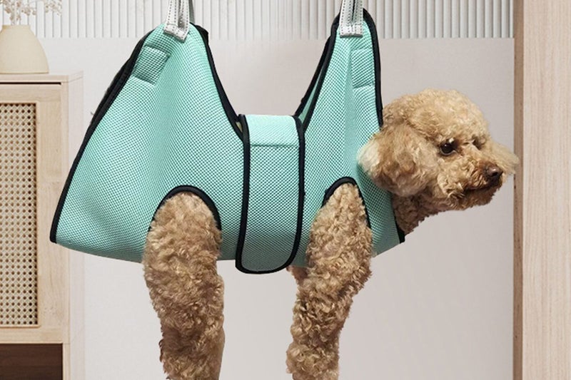 Small Pet Grooming Sling Hammock Dog Cat Restraint Bag For Bathing Trimming Nail Carousel 2
