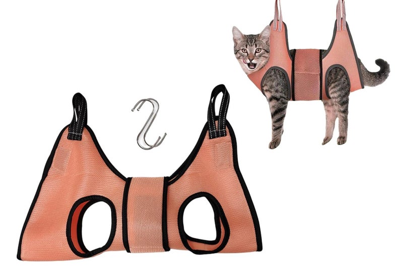 Small Pet Grooming Sling Hammock Dog Cat Restraint Bag For Bathing Trimming Nail Carousel 1