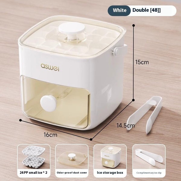 Double Layer 48-Grid Ice Cube Mold Food Grade Mould Carousel 4