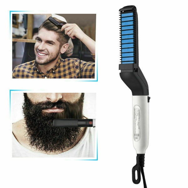 Quick Beard Straightener Multifunctional Hair Comb Curling Curler Show Cap Mens Carousel 2