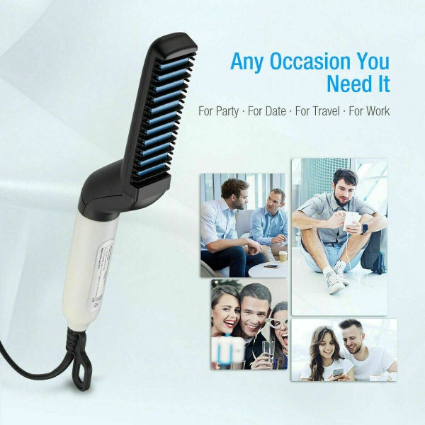 Quick Beard Straightener Multifunctional Hair Comb Curling Curler Show Cap Mens Carousel 10