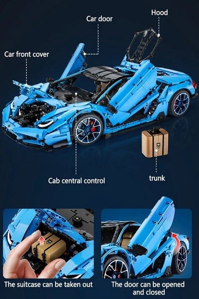 CaDA Block 1/8 Lamborghini Centenario Block Set 3842pcs (Lego Technic Style) NEW Carousel 7
