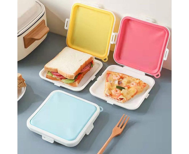 3 Pcs Sandwiches Storage Box Portable Food Storage Box Sandwich Containers Carousel 2