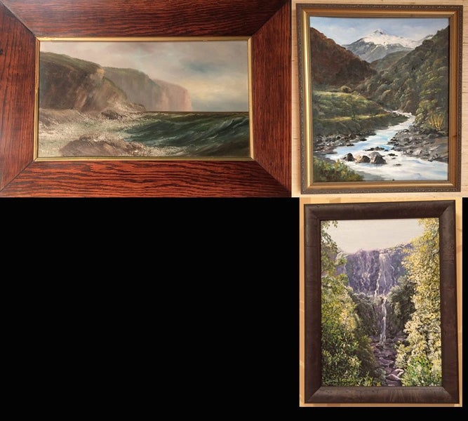 IMPRESSIVE COLLECTION of VINTAGE NEW ZEALAND LANDSCAPE OIL PAINTINGS – PART 2628638448430091116