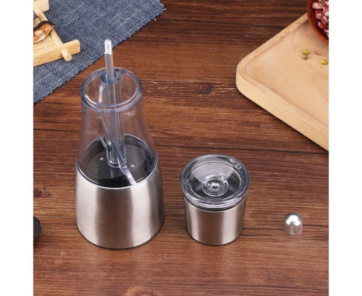 Sturdy Dual Salt and Pepper Grinder Combo, Adjustable Ceramic Mill Shaker Carousel 2