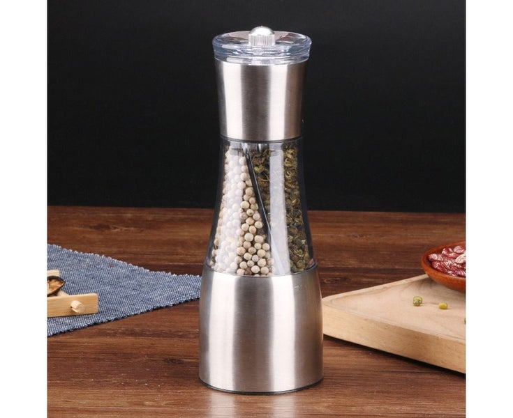 Sturdy Dual Salt and Pepper Grinder Combo, Adjustable Ceramic Mill Shaker Carousel 4