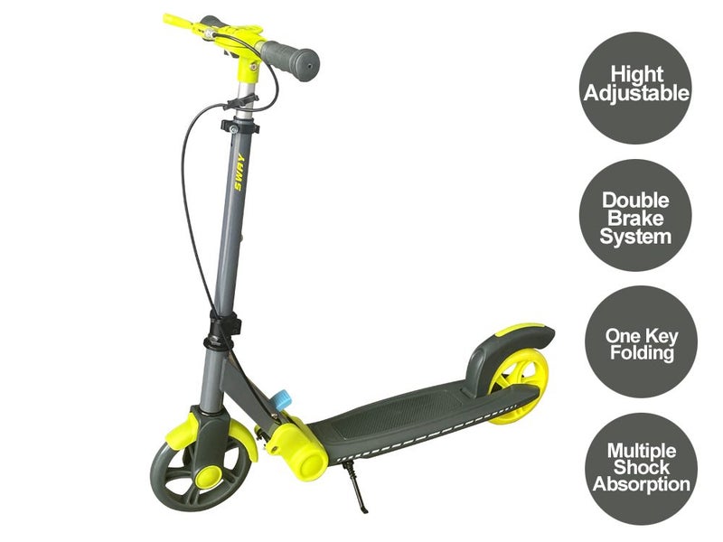 Kid Scooter-Dark Grey+Green Carousel 1