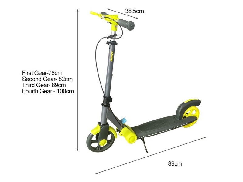 Kid Scooter-Dark Grey+Green Carousel 6