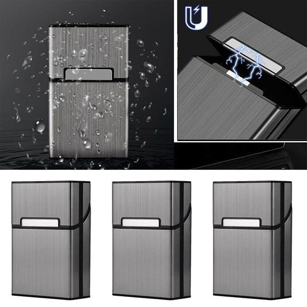 3PCS Metal Cigarette Case Aluminum Tobacco Holder Storage Container Pocket Box Carousel 12