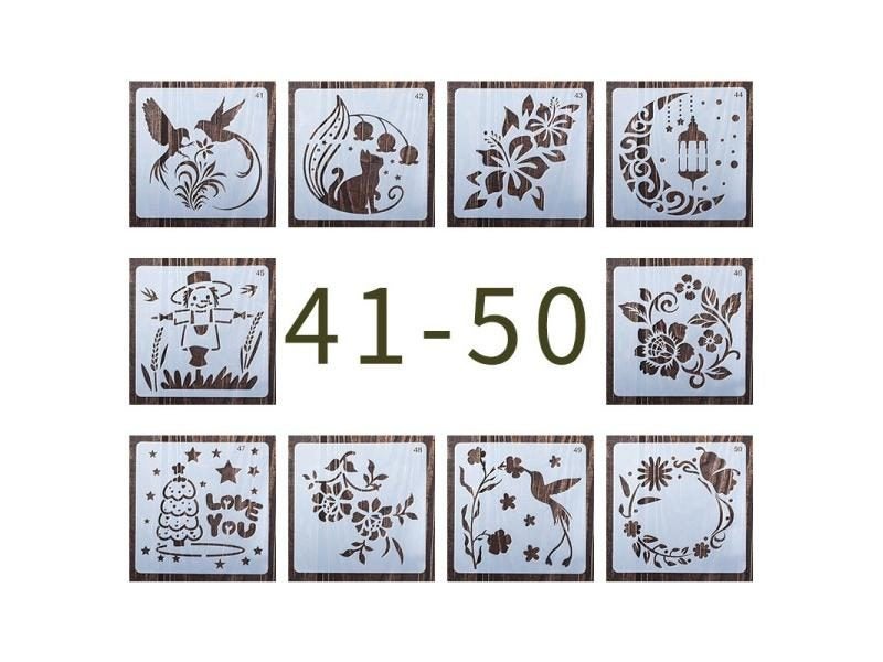 BalleenShiny 10PCS/set Kids Painting Toys Stenciled Template DIY Scrapbooking Carousel 1