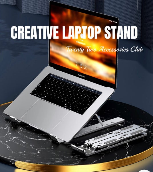 Alloy Laptop Stand - Adjustable Viewing & Keyboard Angle Carousel 1