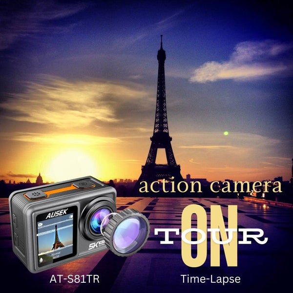 5K Action Camera - Dual Screen - 48 MP- 6 Lens Package- 30m Waterproof Carousel 1