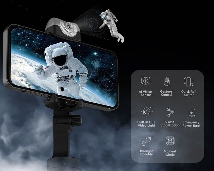 Smartphone Gimbal -3 Axis with Built-in AI Visual Tracking - Hohem iSteady V2 Carousel 2