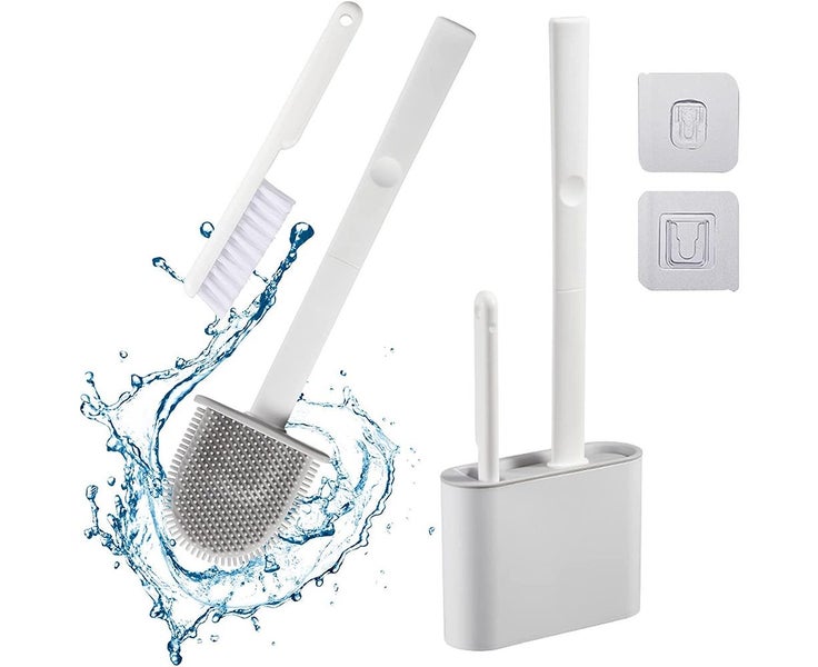 2 in1 Bathroom Toilet Brush Holder Cleaning Brush Set Carousel 6
