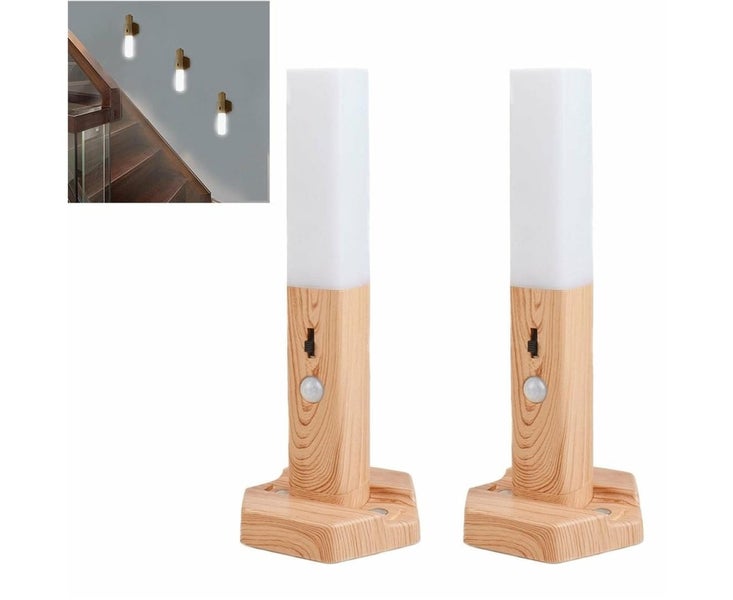 2Pcs Motion Sensor Night Light Battery Operated Wall Light with Magnetic Base Carousel 1