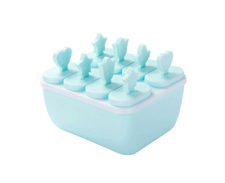 8 Cells Mould Maker Ice Cream Pop Reusable Icy Pole Frozen Square Molds Block Carousel 1